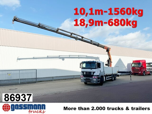 Mercedes-Benz Axor 2536/43 L 6x2 mit Heckkran Palfinger PK - Vrachtwagen met open laadbak, Kraanwagen: afbeelding 1 Mercedes-Benz Axor 2536/43 L 6x2 mit Heckkran Palfinger PK - Vrachtwagen met open laadbak, Kraanwagen: afbeelding 1