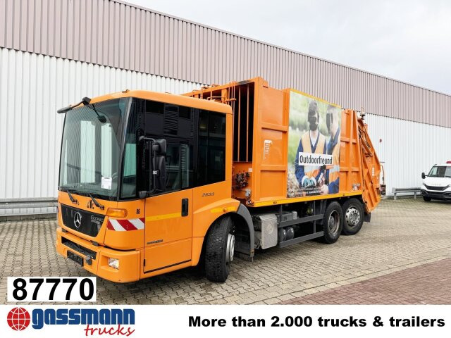 Mercedes-Benz Econic 2633 LL 6x2/4 NLA, EEV, Lenkachse, Haller - Vuilniswagen: afbeelding 1 Mercedes-Benz Econic 2633 LL 6x2/4 NLA, EEV, Lenkachse, Haller - Vuilniswagen: afbeelding 1