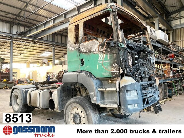 MAN TGS 18.480 4x4 BLS, VORDERACHSE, BRANDSCHADEN - Trekker: afbeelding 1 MAN TGS 18.480 4x4 BLS, VORDERACHSE, BRANDSCHADEN - Trekker: afbeelding 1