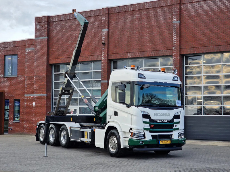 Scania G500 XT 8x4*4 - HMF 2820K Crane - AJK 20T Hooklift - Retarder - Full air - Like new - Haakarmsysteem vrachtwagen, Kraanwagen: afbeelding 2 Scania G500 XT 8x4*4 - HMF 2820K Crane - AJK 20T Hooklift - Retarder - Full air - Like new - Haakarmsysteem vrachtwagen, Kraanwagen: afbeelding 2