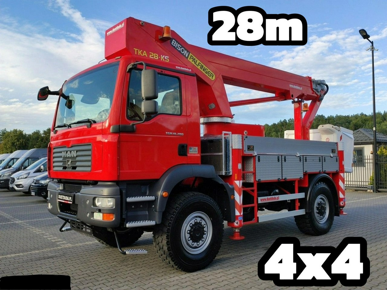 MAN TGM 18.280 4x4 Zwyżka Bison Palfinger TKA 28 Podnośnik Koszowy - Vrachtwagen hoogwerker: afbeelding 1 MAN TGM 18.280 4x4 Zwyżka Bison Palfinger TKA 28 Podnośnik Koszowy - Vrachtwagen hoogwerker: afbeelding 1
