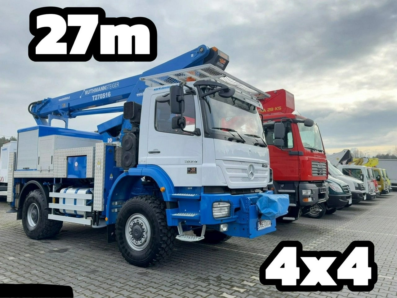 Mercedes AXOR 1829 4x4 Zwyżka RUTHMANN STEIGER T270S16 Podnośnik Koszowy - Vrachtwagen hoogwerker: afbeelding 1 Mercedes AXOR 1829 4x4 Zwyżka RUTHMANN STEIGER T270S16 Podnośnik Koszowy - Vrachtwagen hoogwerker: afbeelding 1