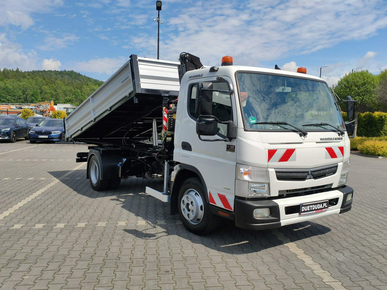 Kipper vrachtwagen, Kraanwagen Mitsubishi Canter Fuso 9C18 3.0/180KM Automat, HDS FASSI F30 Wywrotka 3-str: afbeelding 6