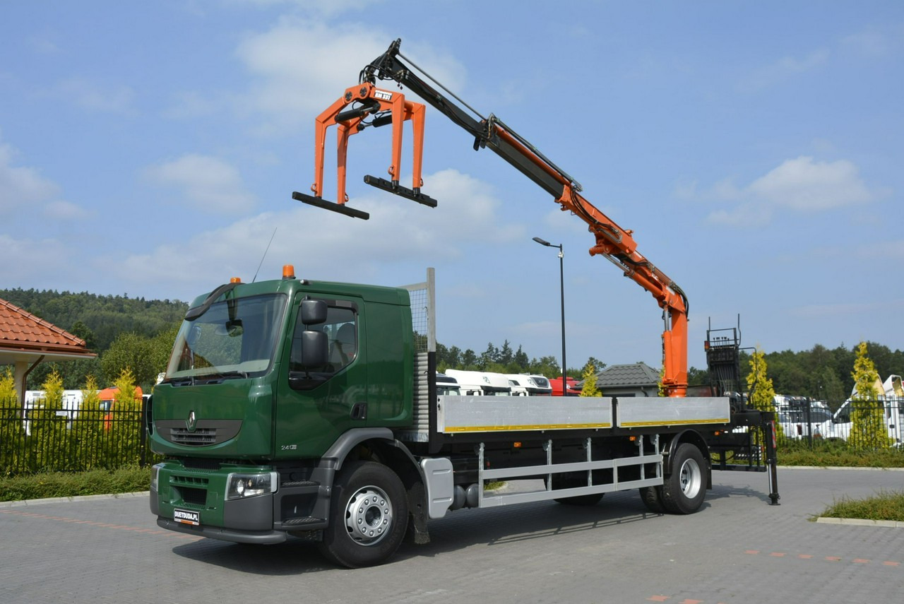 Renault Premium 180.240DXI długość Skrzyni-6.820cm + HDS TEREX TLC 92.2 - Vrachtwagen met open laadbak, Kraanwagen: afbeelding 1 Renault Premium 180.240DXI długość Skrzyni-6.820cm + HDS TEREX TLC 92.2 - Vrachtwagen met open laadbak, Kraanwagen: afbeelding 1