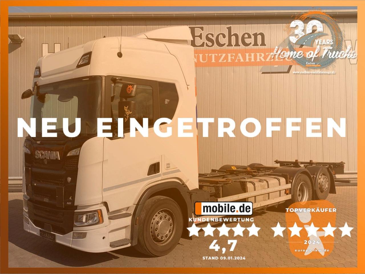 Scania R 450 B 6x2*4 BDF | Retarder*AHK*Lift*SDG Rahmen - Containertransporter/ Wissellaadbak vrachtwagen: afbeelding 1 Scania R 450 B 6x2*4 BDF | Retarder*AHK*Lift*SDG Rahmen - Containertransporter/ Wissellaadbak vrachtwagen: afbeelding 1