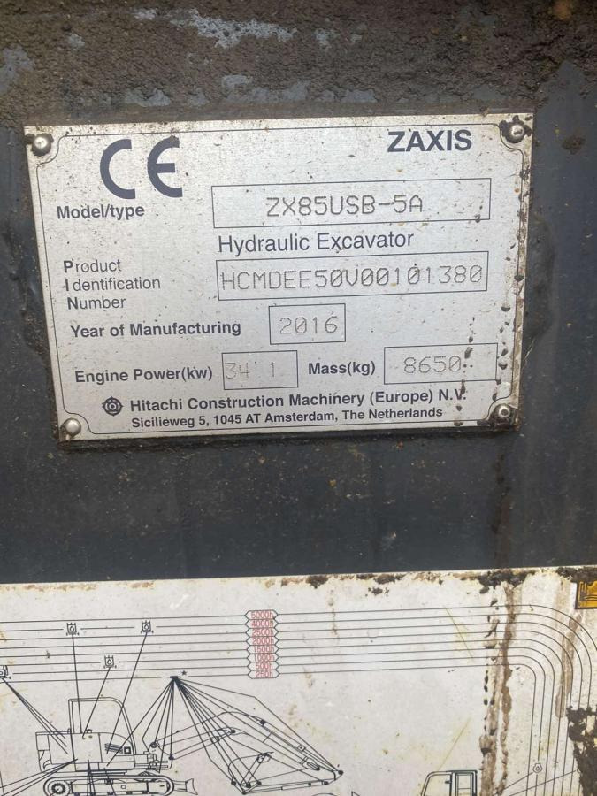 Hitachi ZX85USB-5A - Rupsgraafmachine: afbeelding 4 Hitachi ZX85USB-5A - Rupsgraafmachine: afbeelding 4