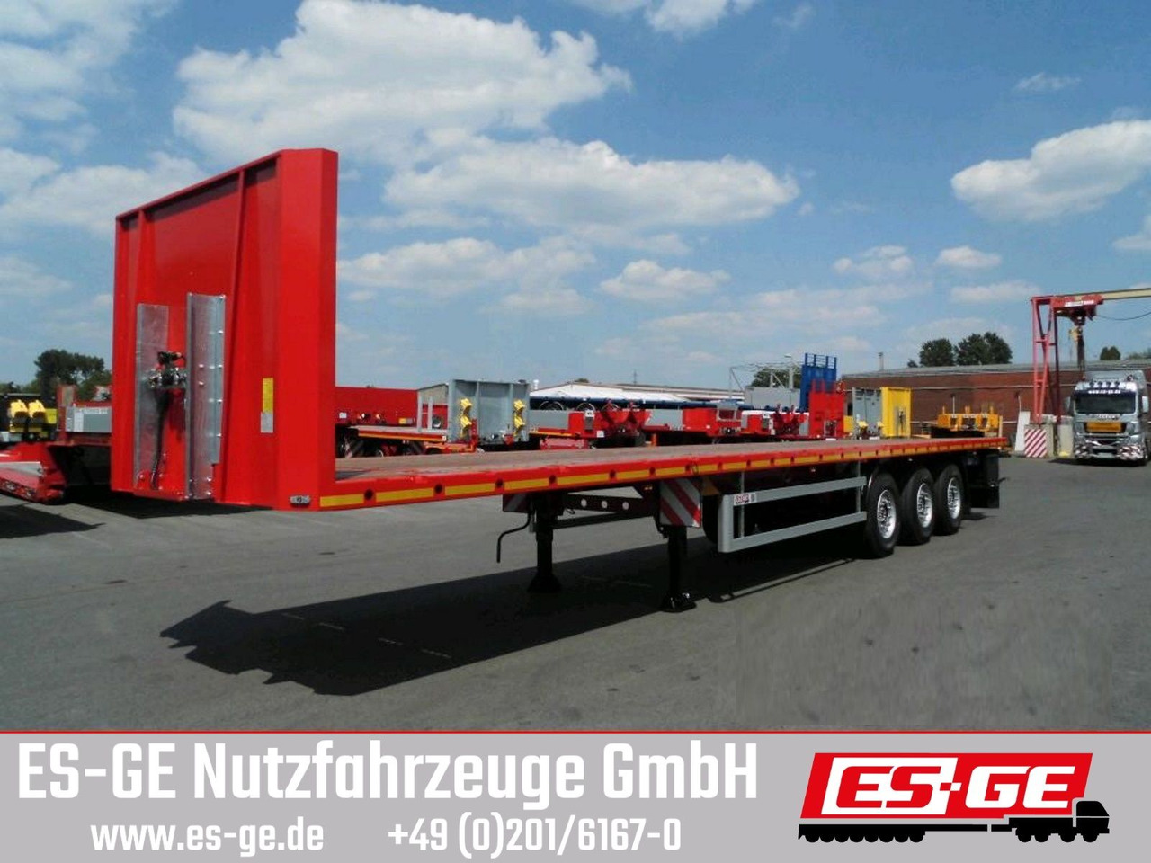 ES-GE 3-Achs Sattelanhänger - Rungen + CV - Vlakke/ Open oplegger: afbeelding 1 ES-GE 3-Achs Sattelanhänger - Rungen + CV - Vlakke/ Open oplegger: afbeelding 1