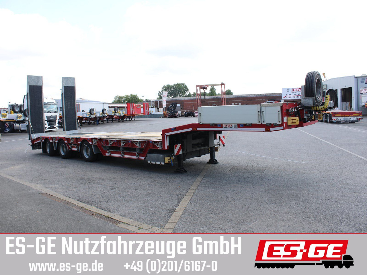 ES-GE 3-Achs-Satteltieflader, Radmulden - Dieplader oplegger: afbeelding 4 ES-GE 3-Achs-Satteltieflader, Radmulden - Dieplader oplegger: afbeelding 4