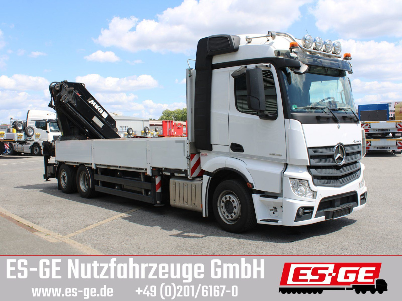 Mercedes-Benz 2546 6X2 ACTROS mit MKG Ladekran HLK 531HP a5 - Vrachtwagen met open laadbak, Kraanwagen: afbeelding 3 Mercedes-Benz 2546 6X2 ACTROS mit MKG Ladekran HLK 531HP a5 - Vrachtwagen met open laadbak, Kraanwagen: afbeelding 3