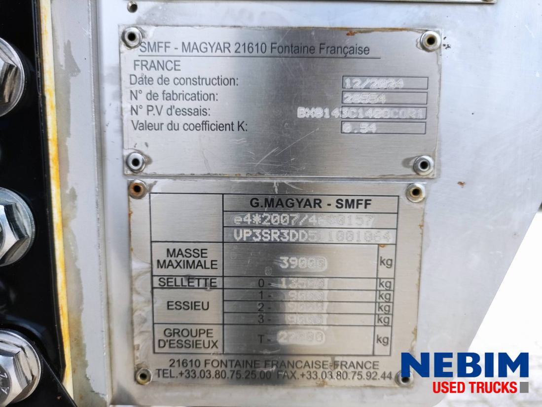 Nieuw Tankoplegger Magyar GM-2B-02 - 32.000Ltr - Food - NEW / Nieuw / NEU: afbeelding 10