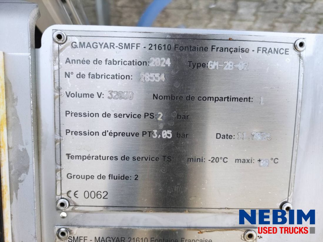 Nieuw Tankoplegger Magyar GM-2B-02 - 32.000Ltr - Food - NEW / Nieuw / NEU: afbeelding 9