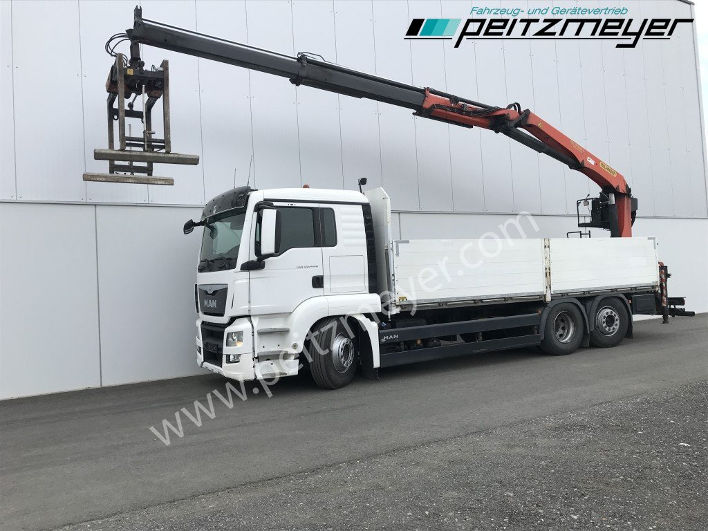 MAN TGS 26.440 FL 6x2 Palfinger PK 21001 L Steinzange, EU 6, Lenkachse - Vrachtwagen met open laadbak, Kraanwagen: afbeelding 1 MAN TGS 26.440 FL 6x2 Palfinger PK 21001 L Steinzange, EU 6, Lenkachse - Vrachtwagen met open laadbak, Kraanwagen: afbeelding 1