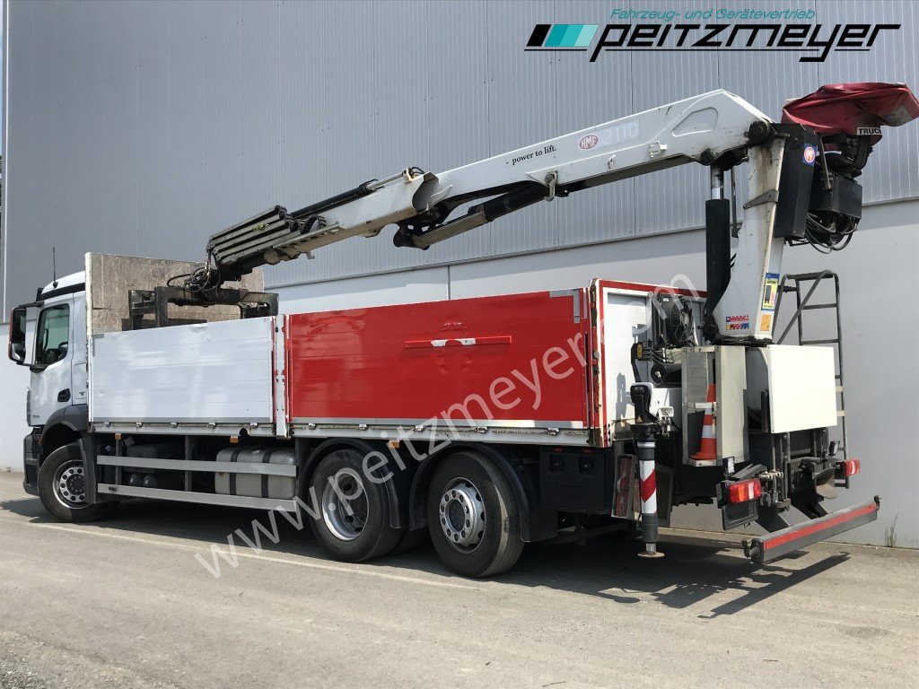 MERCEDES-BENZ Antos 2536 LL Pritsche HMF 2110-L5 5 fach Ausschub mit Steinzange - Vrachtwagen met open laadbak, Kraanwagen: afbeelding 4 MERCEDES-BENZ Antos 2536 LL Pritsche HMF 2110-L5 5 fach Ausschub mit Steinzange - Vrachtwagen met open laadbak, Kraanwagen: afbeelding 4