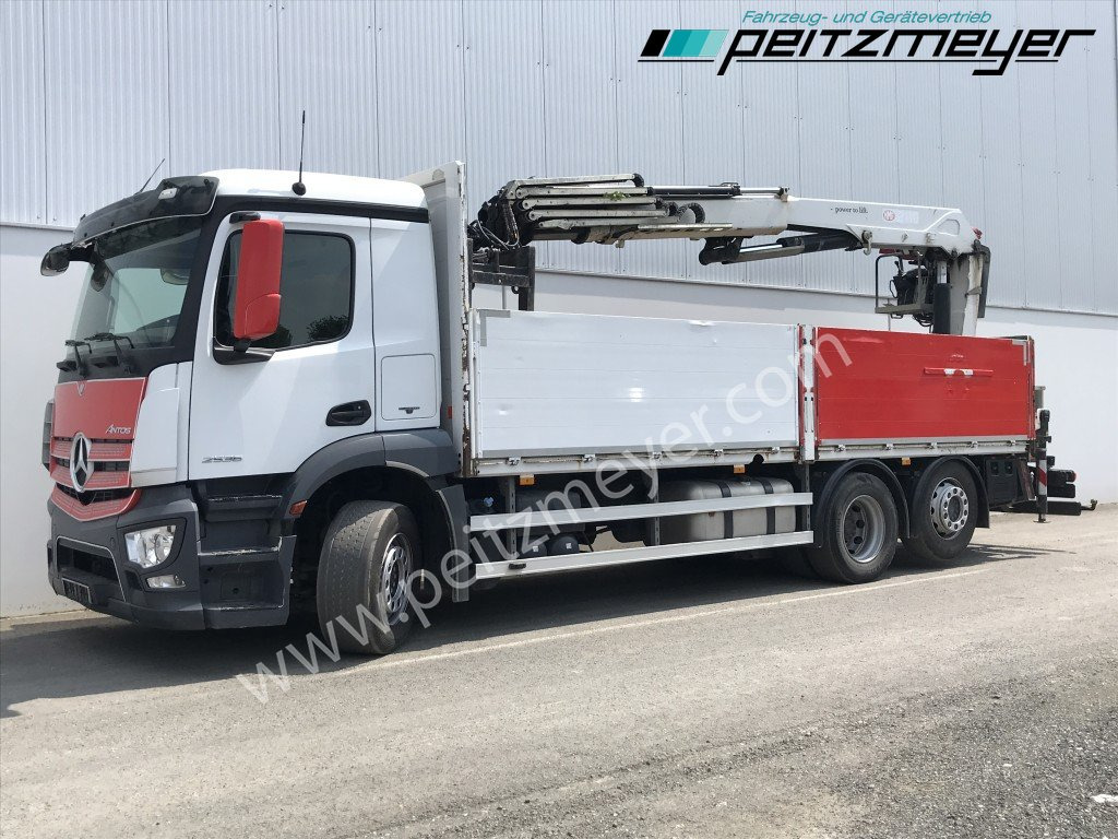 MERCEDES-BENZ Antos 2536 LL Pritsche HMF 2110-L5 5 fach Ausschub mit Steinzange - Vrachtwagen met open laadbak, Kraanwagen: afbeelding 1 MERCEDES-BENZ Antos 2536 LL Pritsche HMF 2110-L5 5 fach Ausschub mit Steinzange - Vrachtwagen met open laadbak, Kraanwagen: afbeelding 1