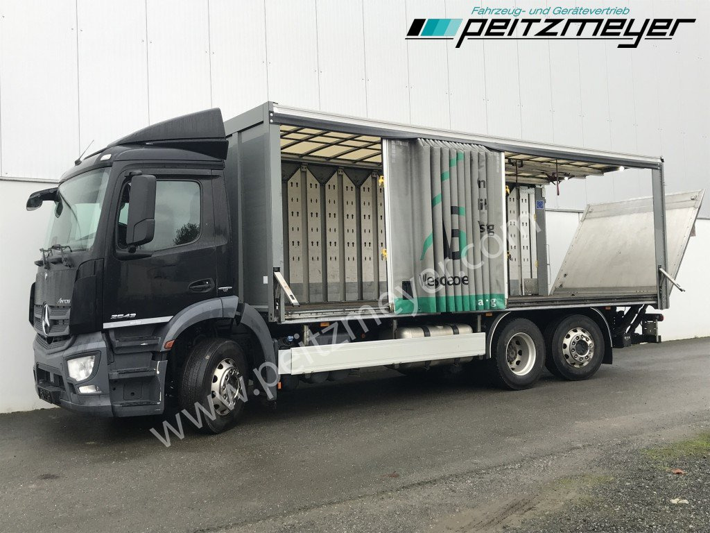 MERCEDES-BENZ Antos 2543 LL Getränke Schiebeplane Retarder, 2 x AHK, LBW 2 t., Lenkachse - Drankenwagen vrachtwagen: afbeelding 1 MERCEDES-BENZ Antos 2543 LL Getränke Schiebeplane Retarder, 2 x AHK, LBW 2 t., Lenkachse - Drankenwagen vrachtwagen: afbeelding 1