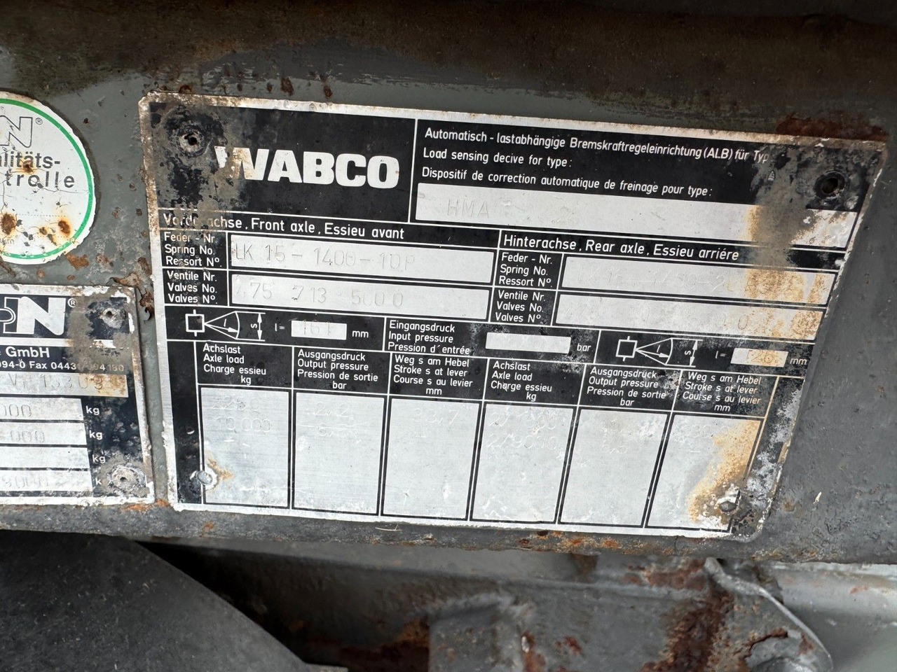 Haakarm/ Portaalarm aanhanger Hüffermann HMA 24.24 3- Achs- Blattfederung: afbeelding 10 Haakarm/ Portaalarm aanhanger Hüffermann HMA 24.24 3- Achs- Blattfederung: afbeelding 10