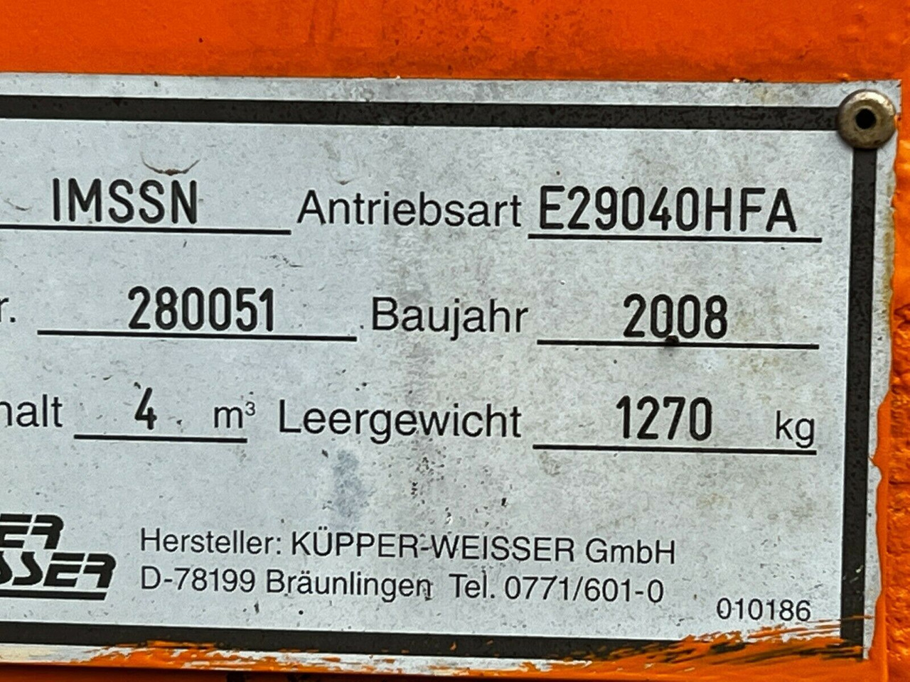 Küpper Weisser E 29040 HFA Salzstreuer Winterdie Küpper Weisser E 29040 HFA Salzstreuer Winterdie - Zout/ Zandstrooier voor Gemeentelijke machine/ Speciaal: afbeelding 2 Küpper Weisser E 29040 HFA Salzstreuer Winterdie Küpper Weisser E 29040 HFA Salzstreuer Winterdie - Zout/ Zandstrooier voor Gemeentelijke machine/ Speciaal: afbeelding 2