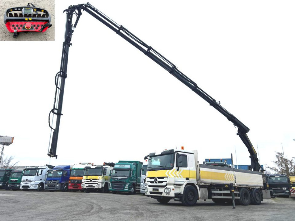 Mercedes-Benz Actros Pritsche Heckkran 2641 L 6x2 34m/to, Jib, Funk - Vrachtwagen met open laadbak, Kraanwagen: afbeelding 1 Mercedes-Benz Actros Pritsche Heckkran 2641 L 6x2 34m/to, Jib, Funk - Vrachtwagen met open laadbak, Kraanwagen: afbeelding 1
