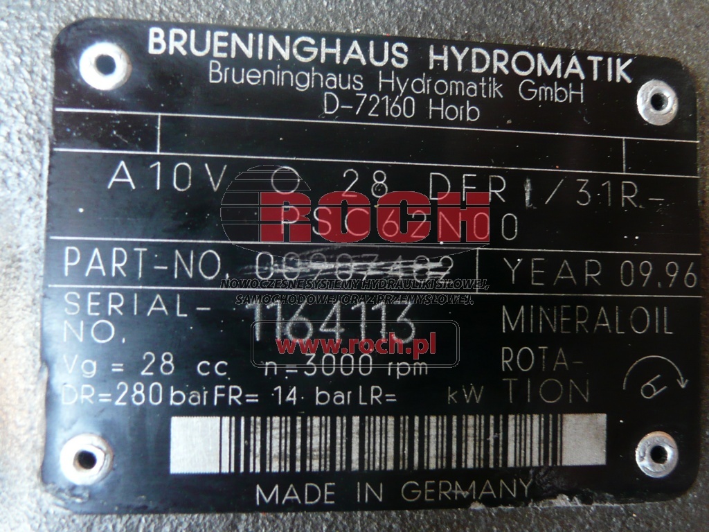 BRUENINGHAUS HYDROMATIK A10VO28DFR/31R-PSC62N00 00907402 - Hydraulische pomp: afbeelding 2 BRUENINGHAUS HYDROMATIK A10VO28DFR/31R-PSC62N00 00907402 - Hydraulische pomp: afbeelding 2
