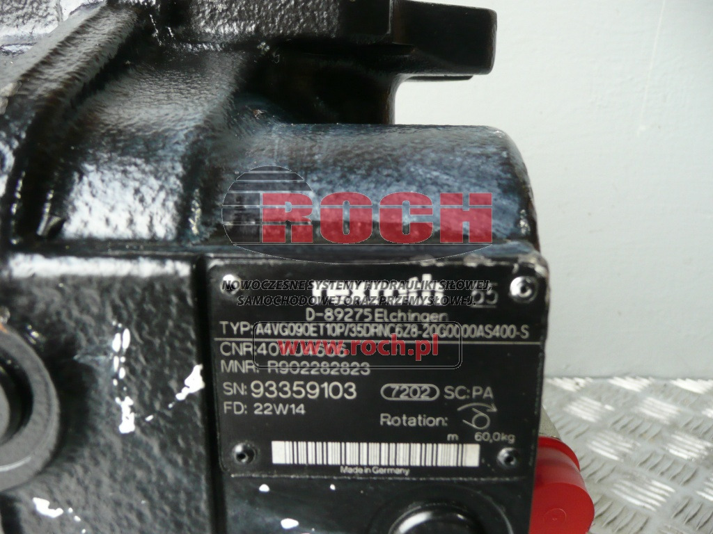 REXROTH A4VGO90ET10P/35DRNC6Z8-20G0000AS400-S CNR: 401/U4606 - Hydraulische pomp: afbeelding 1 REXROTH A4VGO90ET10P/35DRNC6Z8-20G0000AS400-S CNR: 401/U4606 - Hydraulische pomp: afbeelding 1