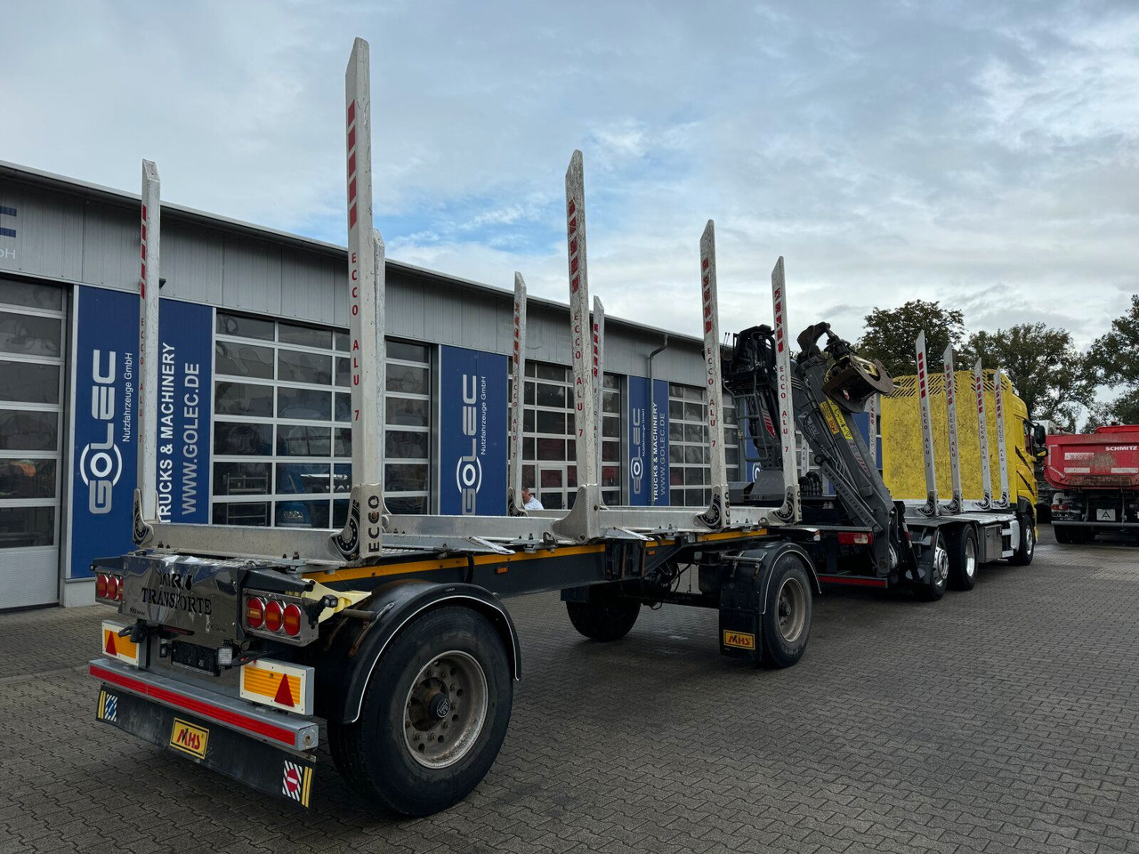 Houttransport, Kraanwagen DAF XF 530 6x2 Holztransport Kran PENZ 15Z9.50 *Anh.: afbeelding 7