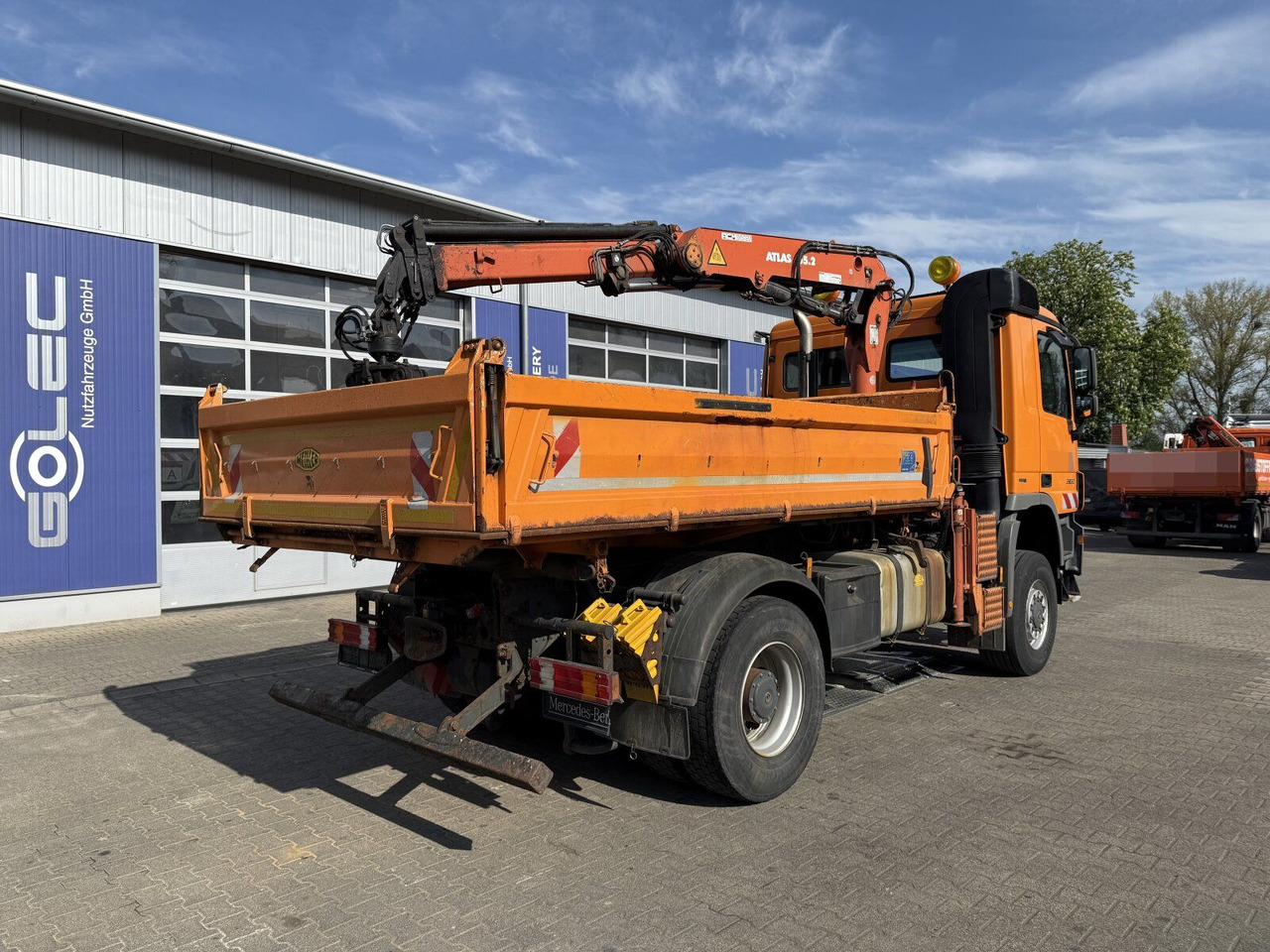 Mercedes-Benz ACTROS 2044 4x4 Kipper Kran ATLAS 65.2 A2L - Kipper vrachtwagen, Kraanwagen: afbeelding 3 Mercedes-Benz ACTROS 2044 4x4 Kipper Kran ATLAS 65.2 A2L - Kipper vrachtwagen, Kraanwagen: afbeelding 3