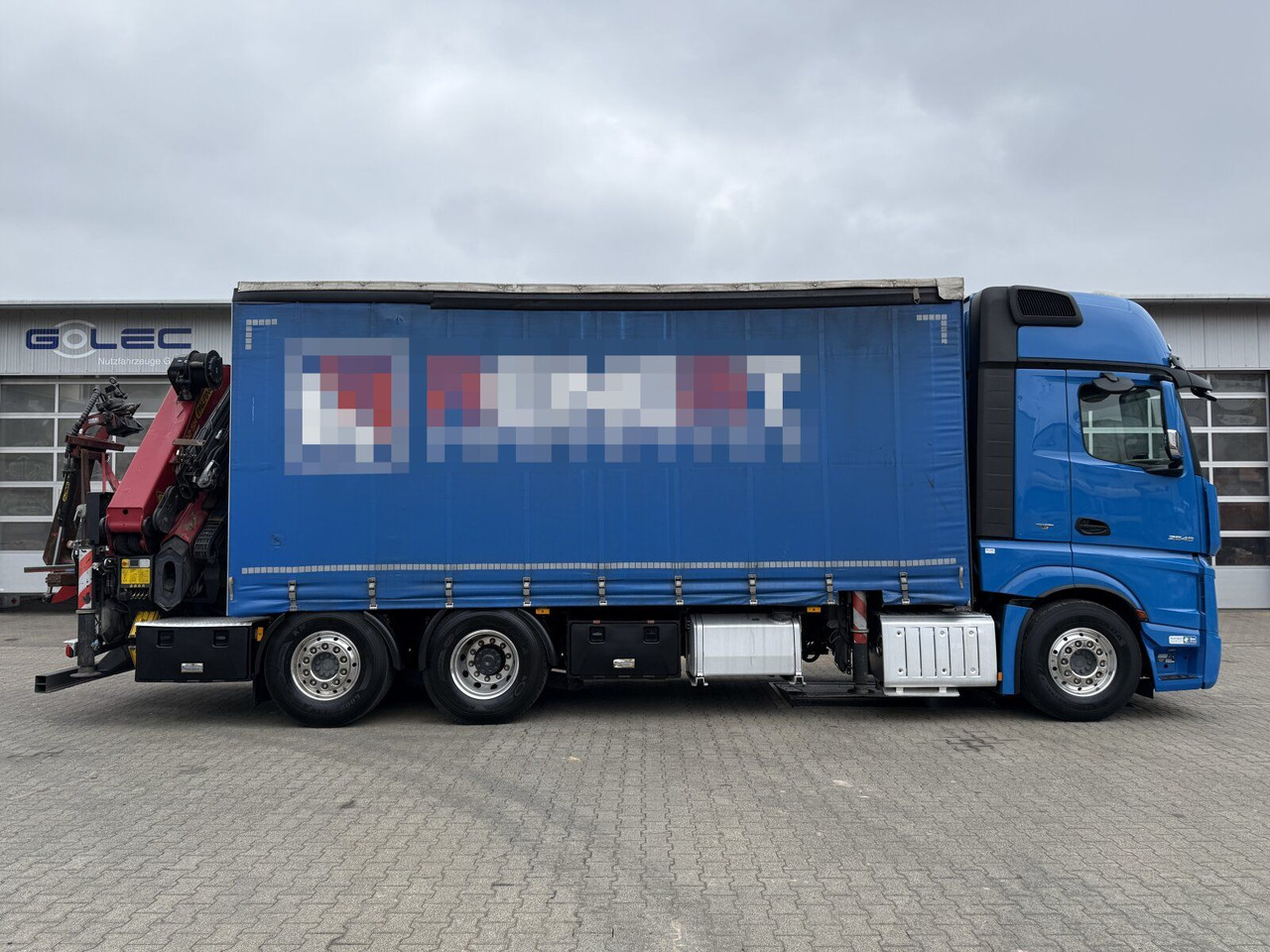 Mercedes-Benz Actros 6x2 Pritsche Kran Palfinger PK34002 + JIB - Schuifzeilen vrachtwagen, Kraanwagen: afbeelding 2 Mercedes-Benz Actros 6x2 Pritsche Kran Palfinger PK34002 + JIB - Schuifzeilen vrachtwagen, Kraanwagen: afbeelding 2