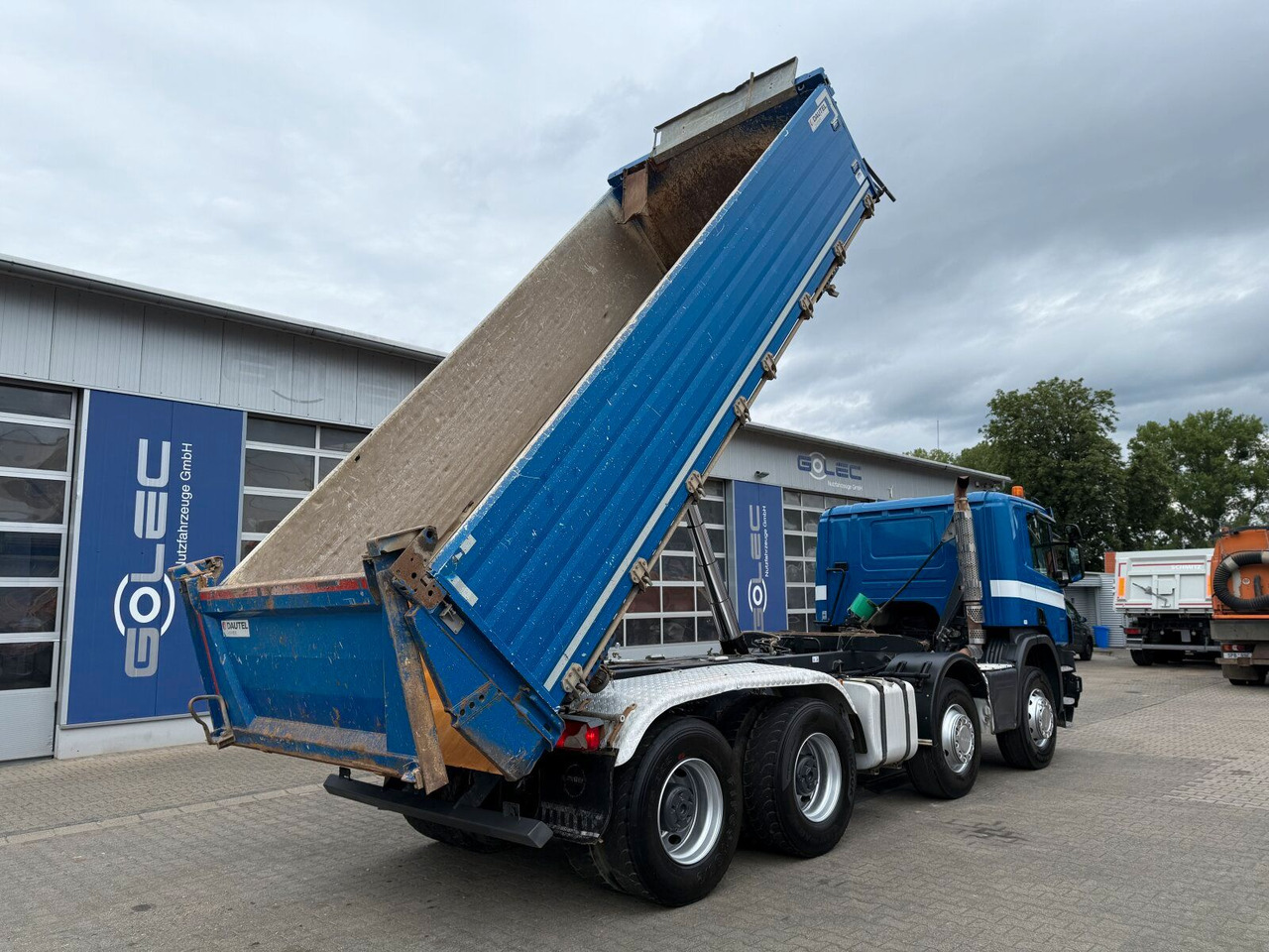 Kipper vrachtwagen Scania P 410 8x4 Dreiseitenkipper DAUTEL: afbeelding 6