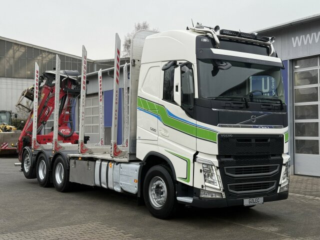 Volvo FH 510 8x4 Holztransporter Kran PENZ *Anhänger - Houttransport, Kraanwagen: afbeelding 1 Volvo FH 510 8x4 Holztransporter Kran PENZ *Anhänger - Houttransport, Kraanwagen: afbeelding 1