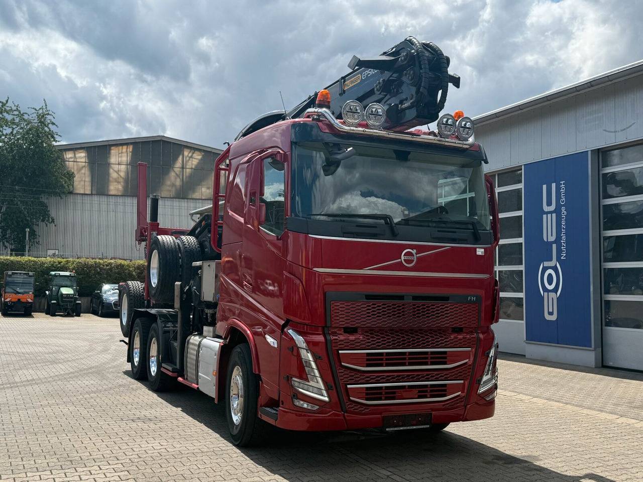 Volvo FH 540 6x4 Langholztransporter Kran + Anhänger - Houttransport, Kraanwagen: afbeelding 1 Volvo FH 540 6x4 Langholztransporter Kran + Anhänger - Houttransport, Kraanwagen: afbeelding 1
