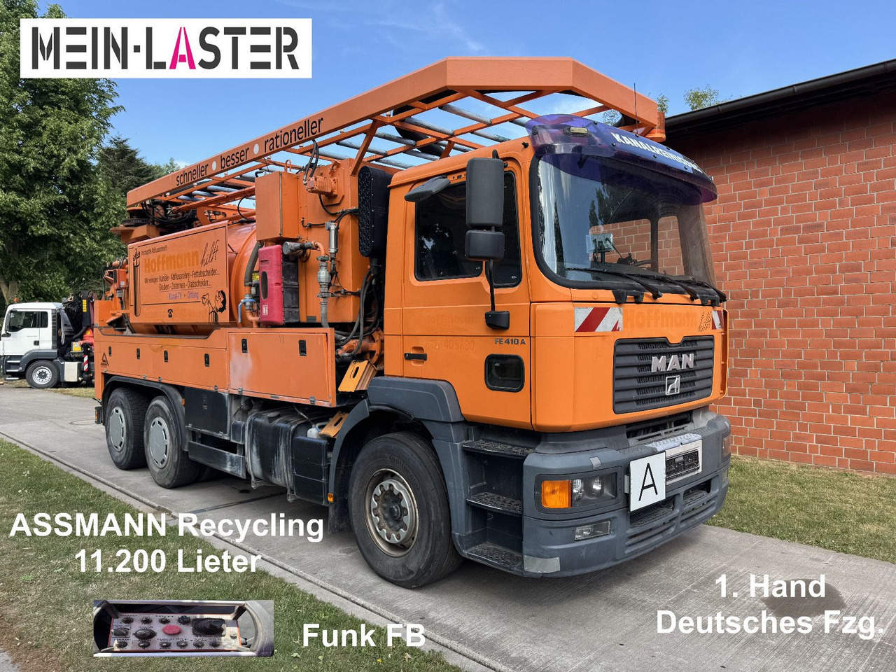 MAN FE 410 Assmann Saug HD Spüler Recycling + FB. - Vacuümwagen: afbeelding 1 MAN FE 410 Assmann Saug HD Spüler Recycling + FB. - Vacuümwagen: afbeelding 1
