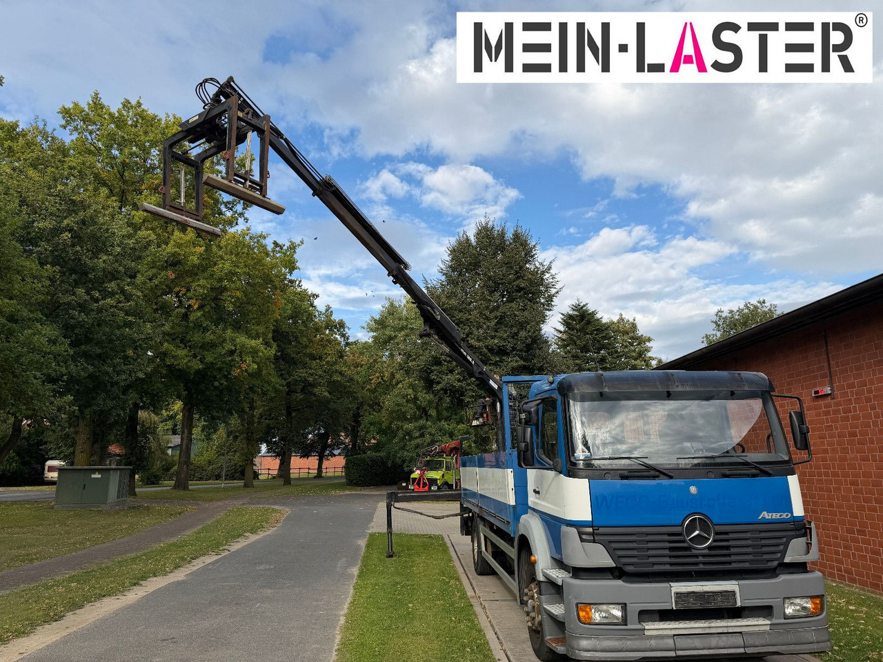 Vrachtwagen met open laadbak, Kraanwagen Mercedes-Benz 1823 Atego Atlas 105.2 1.Hand nur 226.000 km: afbeelding 12