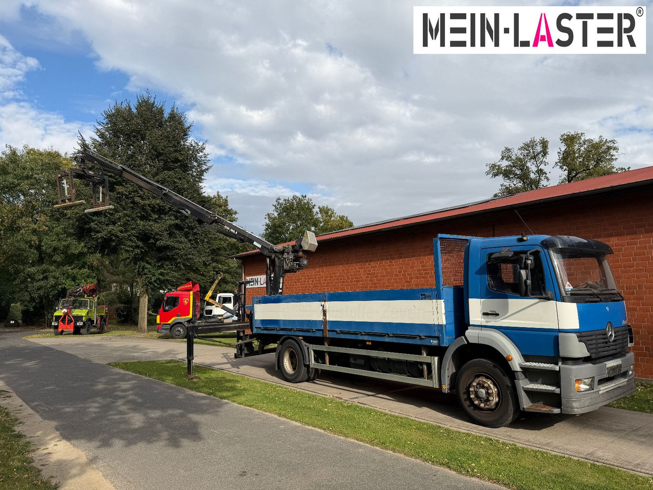 Vrachtwagen met open laadbak, Kraanwagen Mercedes-Benz 1823 Atego Atlas 105.2 1.Hand nur 226.000 km: afbeelding 13