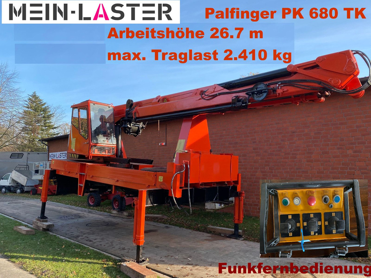 Mercedes-Benz Palfinger PK 680 TK 26,7 m-max.2.410 kg -Funk FB - Kraanwagen: afbeelding 1 Mercedes-Benz Palfinger PK 680 TK 26,7 m-max.2.410 kg -Funk FB - Kraanwagen: afbeelding 1