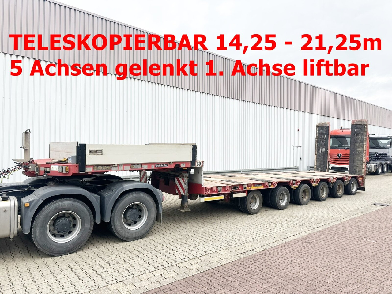 Goldhofer STZ L 6-67/80 A STZ-L 6-67/80 A, 6 Achsen, 86.000kg Ges.-Gew. - Dieplader oplegger: afbeelding 1 Goldhofer STZ L 6-67/80 A STZ-L 6-67/80 A, 6 Achsen, 86.000kg Ges.-Gew. - Dieplader oplegger: afbeelding 1