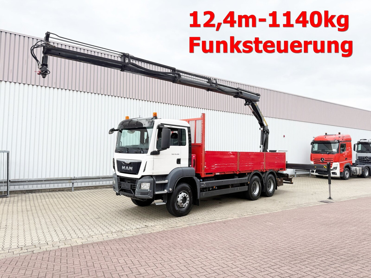 MAN TGS 33.400 6x4 BB TGS 33.400 6x4 BB, Navi, Heckkran PK18002-EH C, Funk - Kraanwagen, Vrachtwagen met open laadbak: afbeelding 1 MAN TGS 33.400 6x4 BB TGS 33.400 6x4 BB, Navi, Heckkran PK18002-EH C, Funk - Kraanwagen, Vrachtwagen met open laadbak: afbeelding 1