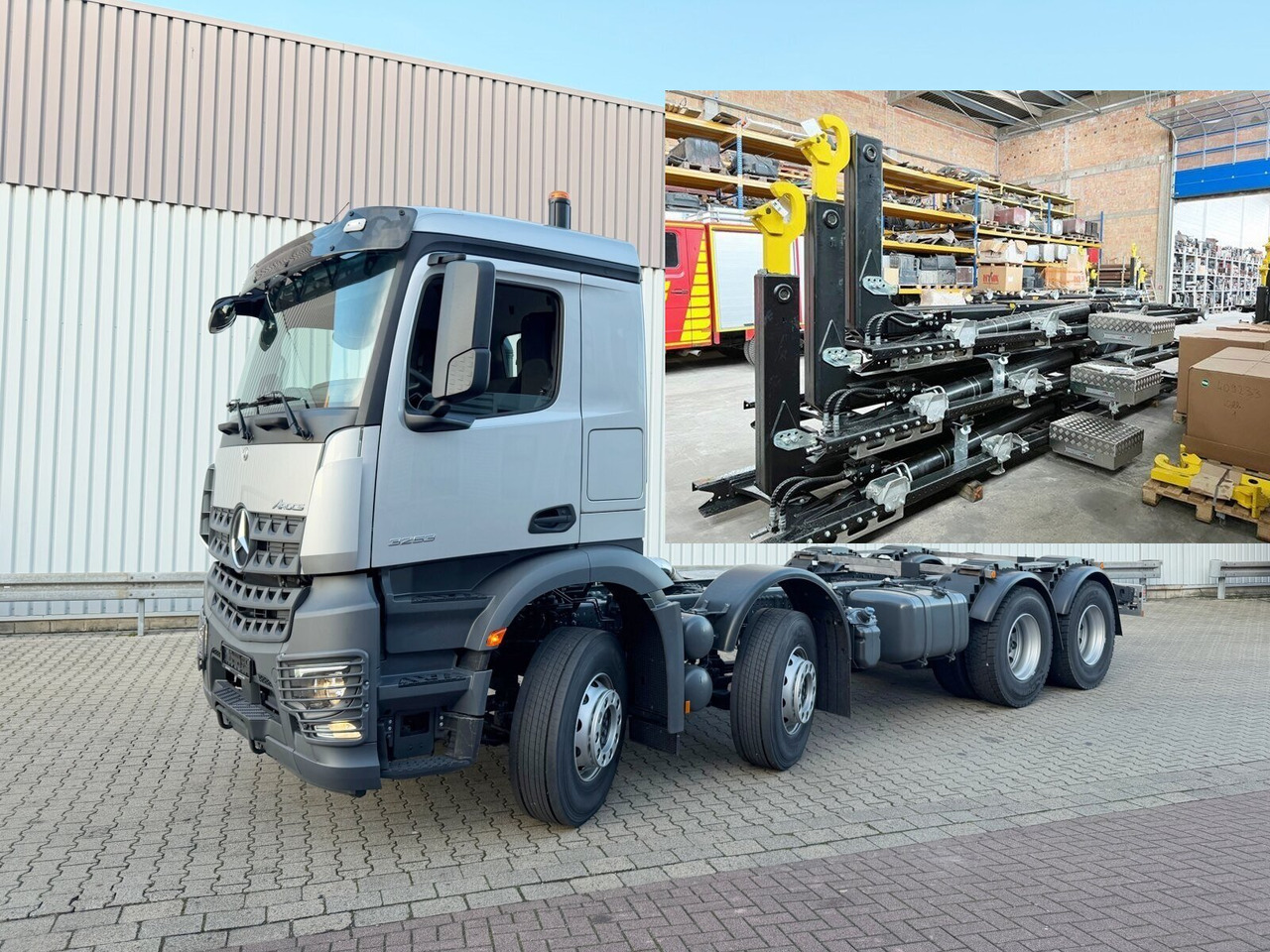 Mercedes-Benz Arocs 3253 L 8x4/4 Arocs 3253 L 8x4/4, MultimediaCockpit, Navi, Motorabtrieb - Haakarmsysteem vrachtwagen: afbeelding 1 Mercedes-Benz Arocs 3253 L 8x4/4 Arocs 3253 L 8x4/4, MultimediaCockpit, Navi, Motorabtrieb - Haakarmsysteem vrachtwagen: afbeelding 1