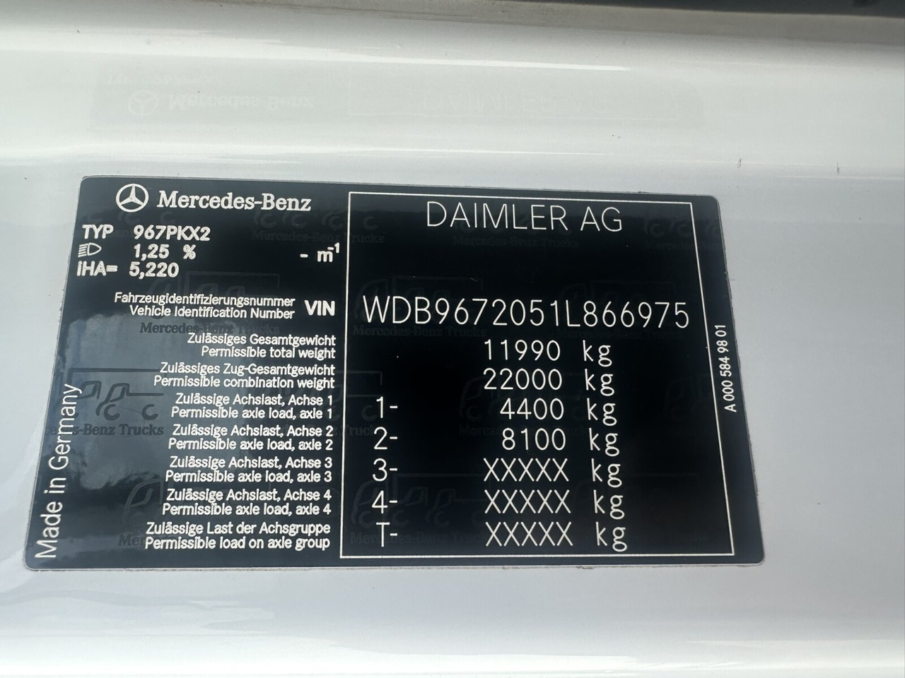 Mercedes-Benz Atego 1223 K 4x2 Atego 1223 K 4x2, AHK-Öl - Kipper vrachtwagen: afbeelding 4 Mercedes-Benz Atego 1223 K 4x2 Atego 1223 K 4x2, AHK-Öl - Kipper vrachtwagen: afbeelding 4