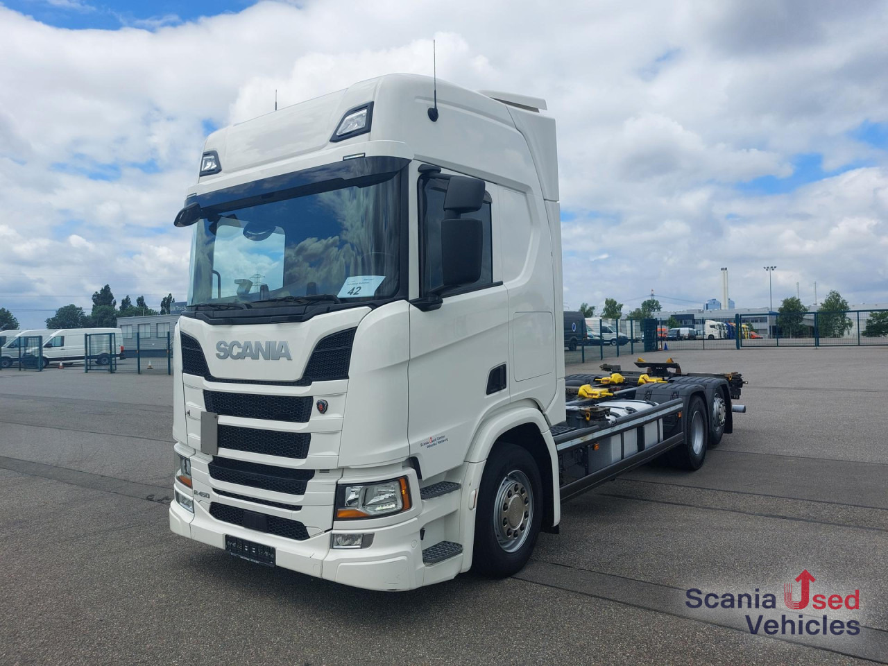SCANIA R 450 B6x2*4NB Wechselaufbau SDG HV180 - Containertransporter/ Wissellaadbak vrachtwagen: afbeelding 1 SCANIA R 450 B6x2*4NB Wechselaufbau SDG HV180 - Containertransporter/ Wissellaadbak vrachtwagen: afbeelding 1