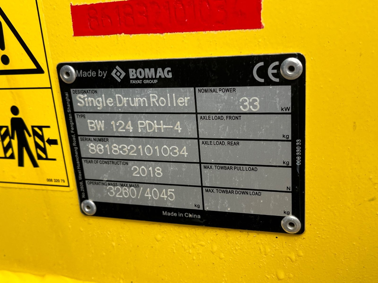 BOMAG Walzenzug BW 124 PDH-4 Planierschild 100 Bstd. - Schapenpootwals/ Grondverdichter: afbeelding 5 BOMAG Walzenzug BW 124 PDH-4 Planierschild 100 Bstd. - Schapenpootwals/ Grondverdichter: afbeelding 5