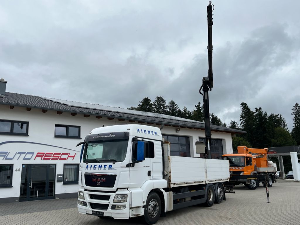MAN TGS 26.440 Baustoff mit HIAB XS 166 Kran - Vrachtwagen met open laadbak, Kraanwagen: afbeelding 1 MAN TGS 26.440 Baustoff mit HIAB XS 166 Kran - Vrachtwagen met open laadbak, Kraanwagen: afbeelding 1