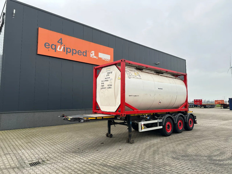 Burg 20FT ADR (EX/II, EX/III, FL, AT) Chassis + Tankcontainer 26.000L /3 baffels - Tankoplegger: afbeelding 1 Burg 20FT ADR (EX/II, EX/III, FL, AT) Chassis + Tankcontainer 26.000L /3 baffels - Tankoplegger: afbeelding 1