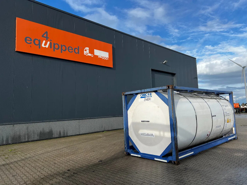 CIMC 20FT ISO, 25.070L/1-COMP/3 BAFFELS/4 manholes, ADR valid until 01/2027 - Opslagtank: afbeelding 1 CIMC 20FT ISO, 25.070L/1-COMP/3 BAFFELS/4 manholes, ADR valid until 01/2027 - Opslagtank: afbeelding 1