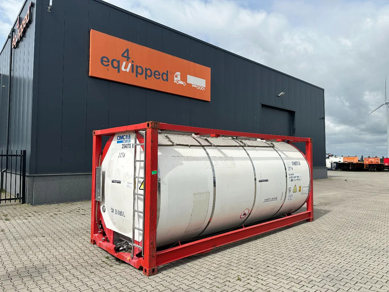 CIMC 20FT ISO, 25.080L/1-COMP/3 BAFFELS/4 manholes, ADR valid until 08/2027 - Opslagtank: afbeelding 1 CIMC 20FT ISO, 25.080L/1-COMP/3 BAFFELS/4 manholes, ADR valid until 08/2027 - Opslagtank: afbeelding 1