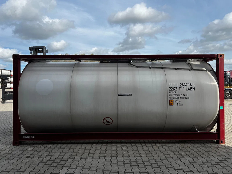 Nieuw Opslagtank CIMC UNUSED,  BOTH FOOD STUFF/CHEMICAL USE, 20FT ISO,  25.000L, L4BN, UN Portable, T11, test: 12-2026: afbeelding 17