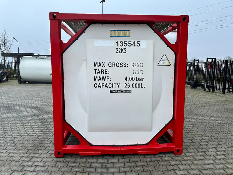 SINGAMAS 20FT ISO, 26.000L/1-COMP/3 BAFFELS/3 manholes, 5Y inspection: 06/2027 - Opslagtank: afbeelding 5 SINGAMAS 20FT ISO, 26.000L/1-COMP/3 BAFFELS/3 manholes, 5Y inspection: 06/2027 - Opslagtank: afbeelding 5