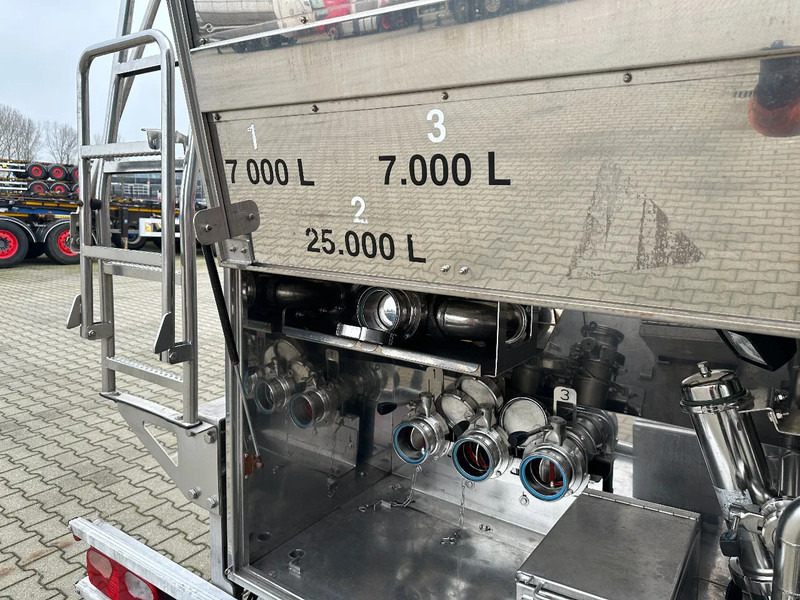Tankoplegger voor het vervoer van voedsel Van Hool LEVENSMIDDELEN / 39.000L / 3-KAMMER / INOX / NL-Auflieger / APK: 05/2026: afbeelding 7