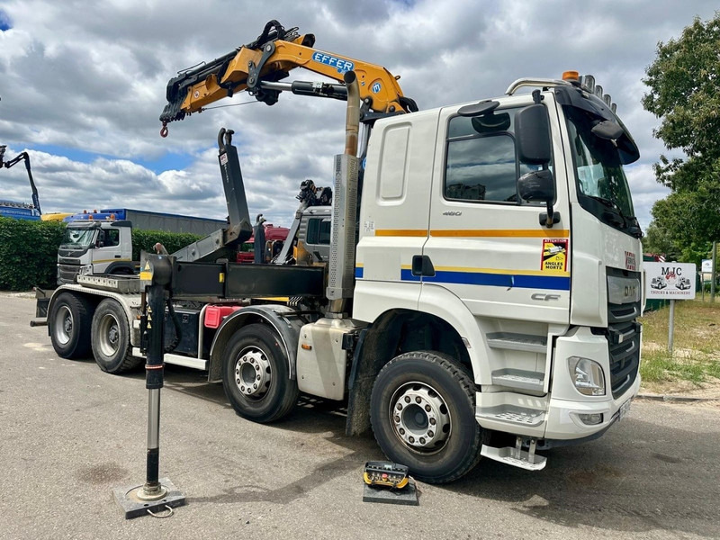 DAF CF 480 8x4 HOOKLIFT + CRANE (19m!) EFFER 205 / 6S + WINCH - RETARDER - *165.000km* - VERY NICE - Haakarmsysteem vrachtwagen, Kraanwagen: afbeelding 1 DAF CF 480 8x4 HOOKLIFT + CRANE (19m!) EFFER 205 / 6S + WINCH - RETARDER - *165.000km* - VERY NICE - Haakarmsysteem vrachtwagen, Kraanwagen: afbeelding 1