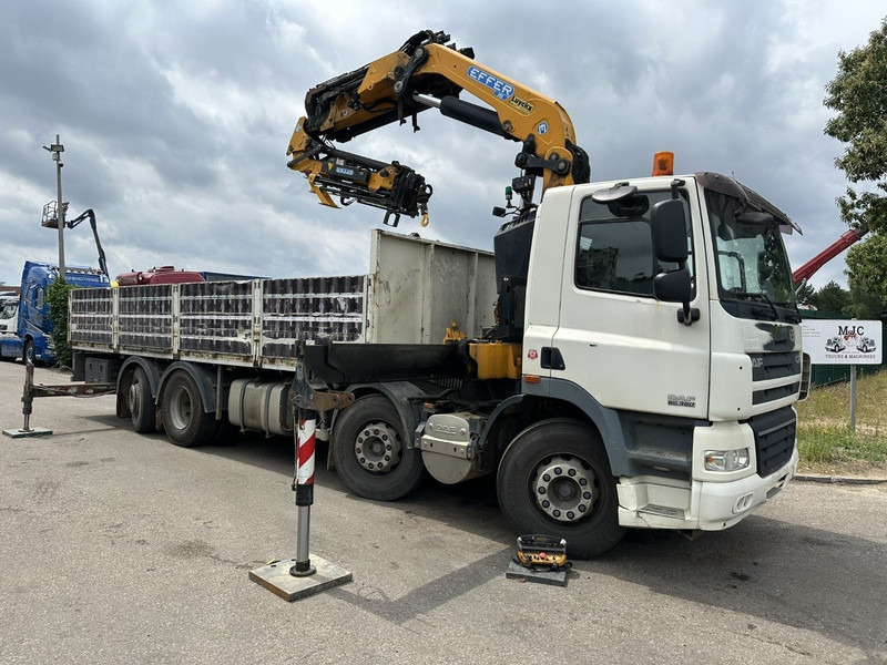 DAF CF 85.360 8x2 + KRAN (25m!) EFFER 305 6S + JIB 4S + ROTATOR - PLATORM 7m60 - LIFT + STEERING AXLE - EURO 5 - BE - Vrachtwagen met open laadbak, Kraanwagen: afbeelding 1 DAF CF 85.360 8x2 + KRAN (25m!) EFFER 305 6S + JIB 4S + ROTATOR - PLATORM 7m60 - LIFT + STEERING AXLE - EURO 5 - BE - Vrachtwagen met open laadbak, Kraanwagen: afbeelding 1