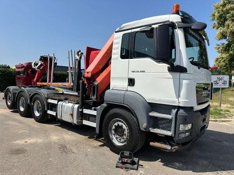 MAN TGS 35.400 8x4 TRIDEM HOOKLIFT T22 + CRANE PALFINGER PK 18001 EH + RADIO - EURO 5 - LIFT/STEERING AXLE - BE TRUCK - Haakarmsysteem vrachtwagen, Kraanwagen: afbeelding 3 MAN TGS 35.400 8x4 TRIDEM HOOKLIFT T22 + CRANE PALFINGER PK 18001 EH + RADIO - EURO 5 - LIFT/STEERING AXLE - BE TRUCK - Haakarmsysteem vrachtwagen, Kraanwagen: afbeelding 3